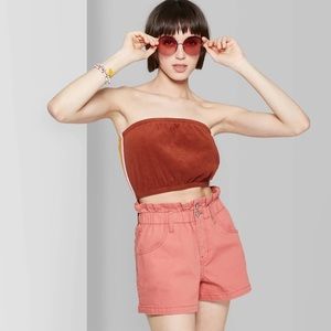 Paper bag style shorts